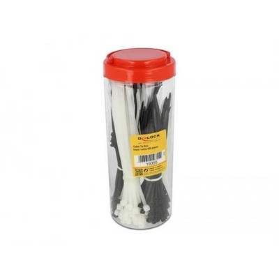 Delock 19355   Assortimento di fascette per cavi Nero, Bianco 1 KIT