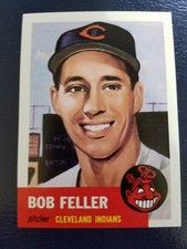 Bob Feller Cleveland Indians 1991 Topps Archives 1953 T Reprint BLANK BACK