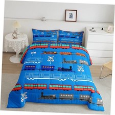 Cartoon Car Comforter Set for Kids Boys Girls Vintage Car King Multi 122701