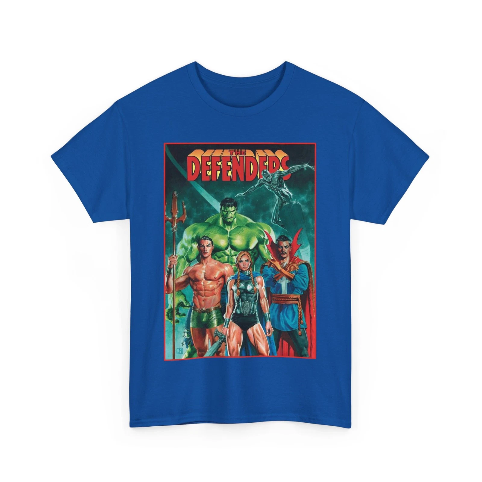 Defenders T-Shirt - Dr Strange, Valkyrie, Hulk, Namor, Silver Surfer - Marvel
