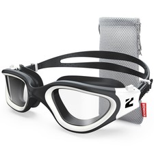 ZIONOR Swim Goggles, G1 SE Swimming One Size, A0-clear Lens Black White Frame