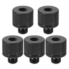 Tripod Screw Adapters Camera Screw Mount 1/4" Female to M8 Male Black 5Pcs