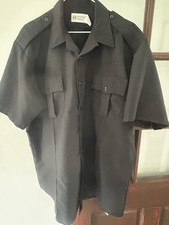 NWOT HORACE SMALL Uniform Shirt Men's short sleeve 17.5 Dark Navy Blue