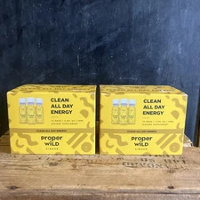 Proper Wild Vegan Energy Shots Ginger 2 Boxes of 12 (24) 2.5 oz Drink Exp 11/26