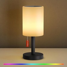 Solar Table Lamp, Dimmable, RGB Warm White, USB, Remote, Cordless, IP44