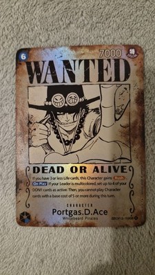  ONE PIECE TCG PORTGAS D. ACE WANTED OP13-119 ERROR / MISPRINT