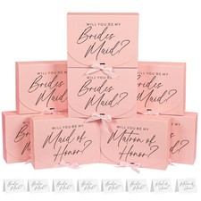 8Pack Bridesmaid Proposal Box with 8Pack Bridesmaid Cards Matron of Honor Pro...