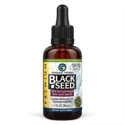#ad Amazing Herbs Premium Black Seed Oil Cold Pressed Nigella Sativa Aids in Digesti $9.99