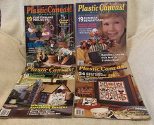 4 Pc Plastic Canvas Magazines 19,20,21,23 Lot 27 - GUC