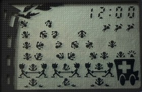 Nintendo Game & Watch Silver Fire RC-04 Wide Screen 1980 with Box Tested