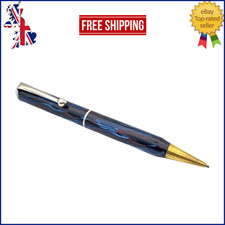 VINTAGE FRENCH PENCIL IN BLUE AND RED MARBLE MADE IN FRANCE IN WORKING CONDITION