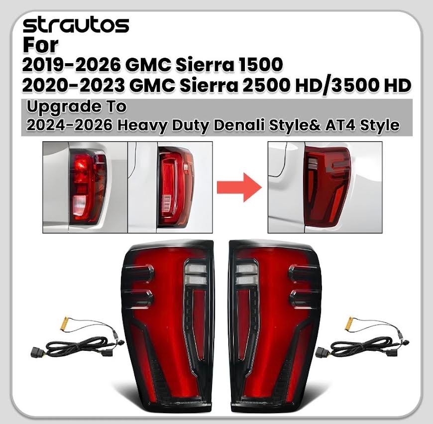 Upgrade LED Taillights For 2020-2023 GMC Sierra 2500 HD 3500 HD Left+Right Pair
