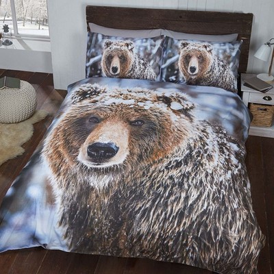 Big Bear Duvet Cover Sets Single Double New Animal Wildlife Bedding - Wildlife Bedding Sets Big Bear Duvet Cover Sets Single Double New Animal Wildlife Bedding - Wildlife Bedding Sets