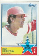 FREE SHIPPING-VG TO GOOD-1983 Topps #400 Dave Concepcion Cincinnati Reds 