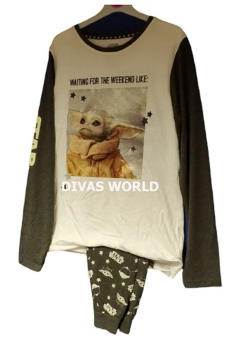 Star Wars Kids Pyjama Set Baby Yoda Print Boys Girls Christmas PJ Set Primark - Picture 7 of 26
