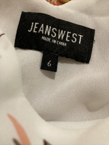 Jeans West Top Chiffon With Lining Size 6 Like New - Picture 11 of 11