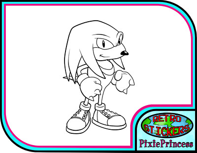 Knuckles Sega Sonic A Vinyl Sticker Laptop Tablet Car Truck Wall Window Game