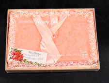 NEW VTG Scented Jewelry Travel Case Bag Peach Paisley w/Box Treasure Masters