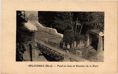 CPA AK SALINDRES - Pont en bois et Escalier de la Gare (582031)