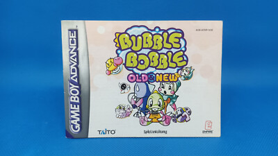 Nintendo Gameboy Advance - Bubble Bobble Old & New Anleitung | Deutsch