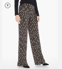 NWT Chico  s Women 0/S The Ultimate fit Straight Leg Pants Black Beige Classic