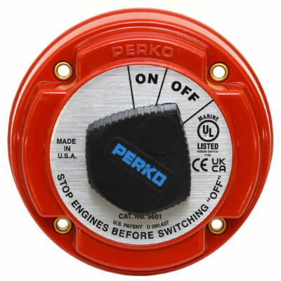 Perko Boat Main Battery Disconnect Switch 9601DP | 2-Position 250A
