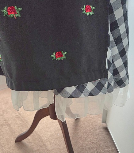 🌹Fuchs Tracht Dirndl schwarz kariert 46 2teil. chic TOP Zustand - Bild 5 von 6