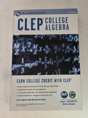 CLEP  College Algebra Book Test Preparation REA 8th Edition