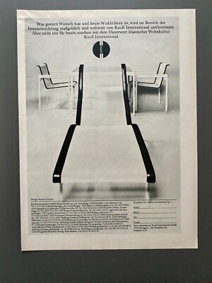 1968 Knoll International Stuhl Richard Schultz Chair Vintage Ad Werbung Reklame