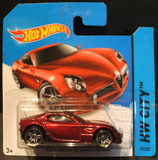 Hot Wheels '07 Alfa Romeo 8C Competizione Coupe Mattel 14 near S scale 1/64 card
