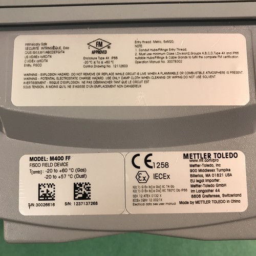 Mettler Toledo M400 FF Fisco Field Device Transmitter 30026616 - Picture 4 of 15