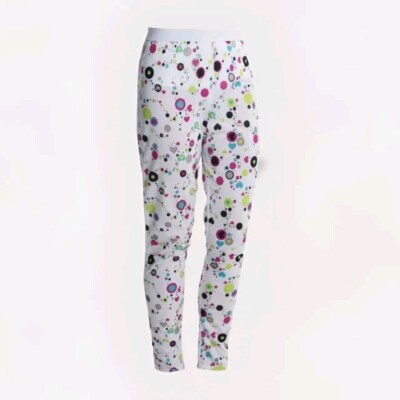 Hot Chillys Youth Pepper Skins Print Bottom, Dots & Hearts-White, X-Small 