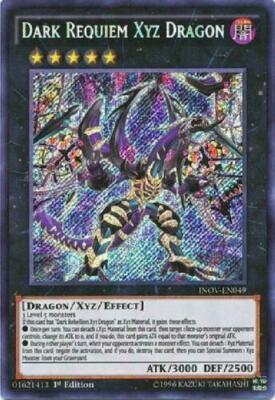 YuGiOh 1x Dark Requiem Xyz Dragon INOV-EN049 1st Edition Secret