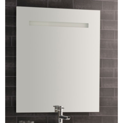 Badezimmer Vertikaler Spiegel Hochglanz Draht mit LED Front 70x74 cm