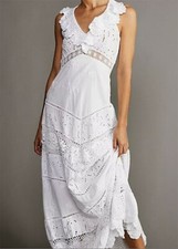 LoveShackFancy dress £740 Hasina broderie-anglaise cotton-voile / US 2 UK 8