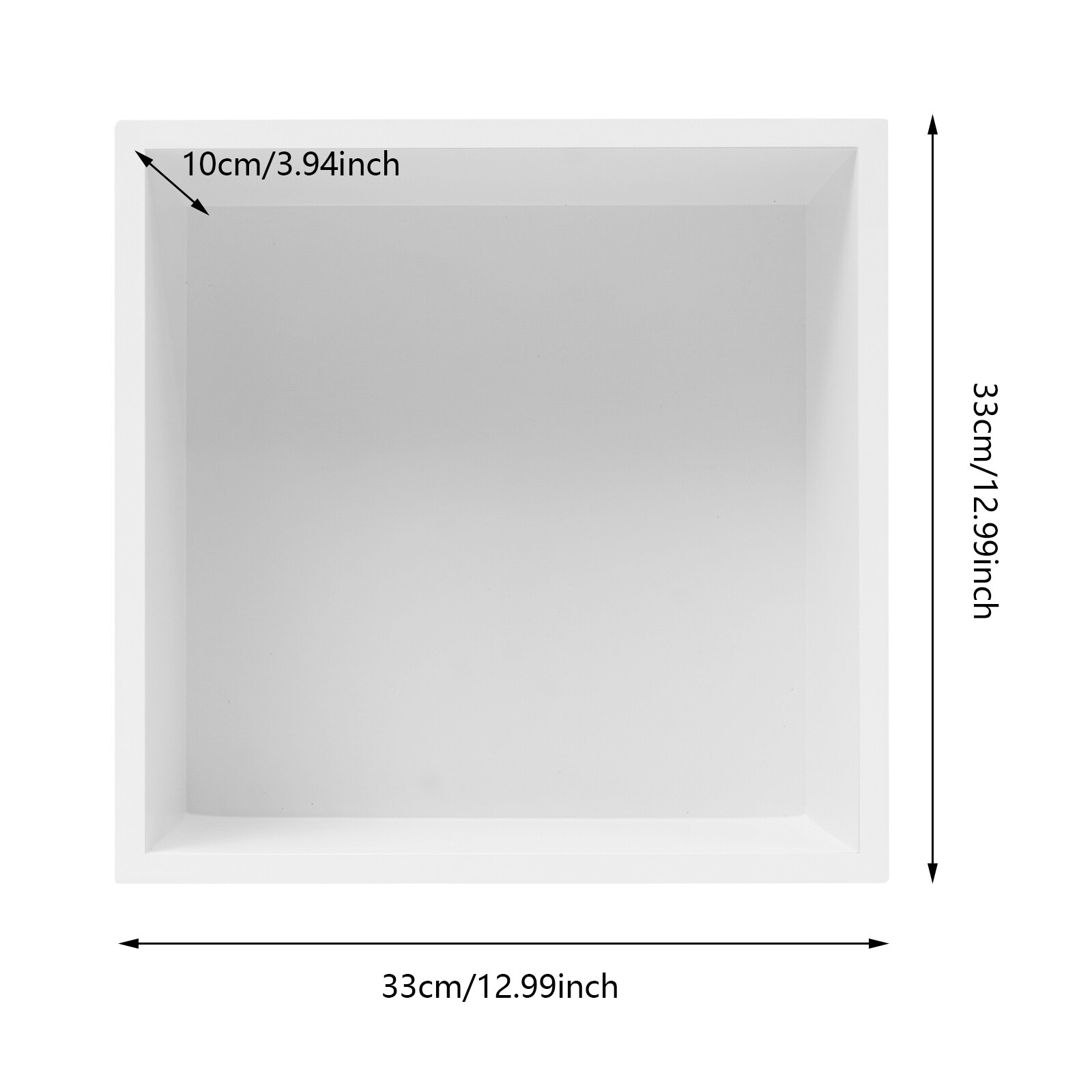 Recessed Shower Storage Shelf Stainless Steel White Bathroom Shower Organizer US