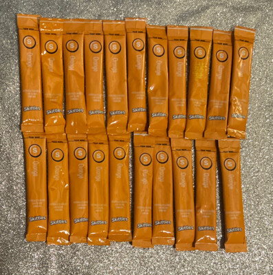 20 Skittles Singles To Go Drink Mix Orange New ZERO SUGAR *10 Calories