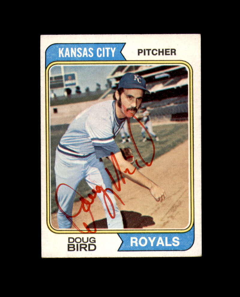 Doug Bird Signed 1974 Topps Kansas City Royals Autographed