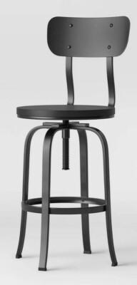 Dakota Adjustable Wood Seat Barstool Threshold