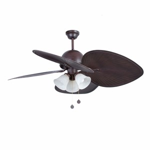Large Ceiling Fan With Without Light Wood Dark Brown 33352