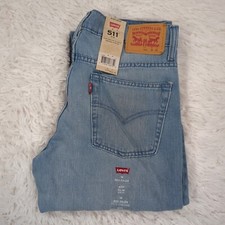Boys Levi's 511 Slim Warp Straight-Leg Stretch Jeans Peralta Light Wash Size 16