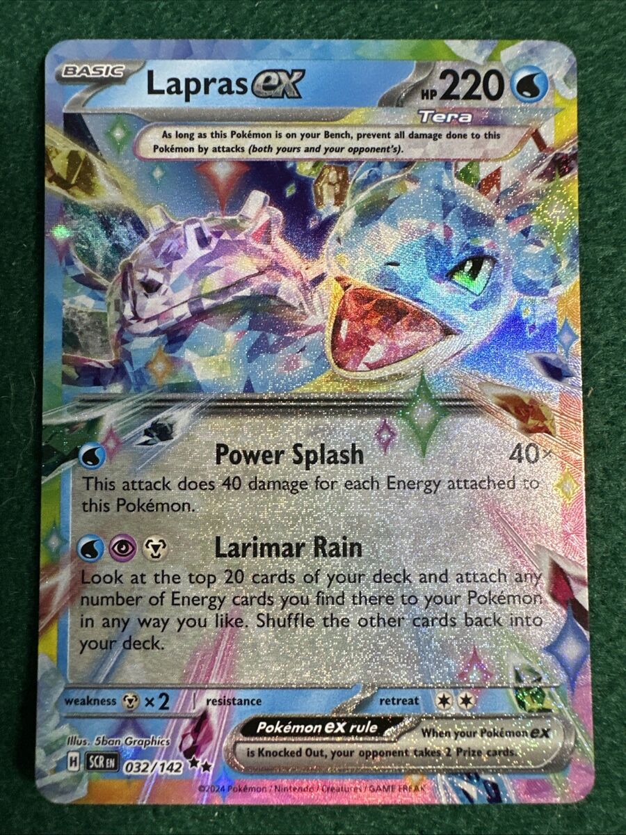 Lapras ex 032/142 - Pokemon TCG - Stellar Crown - NM Double Lapras ex 032/142 - Pokemon TCG - Stellar Crown - NM Double