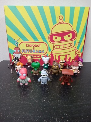 Futurama Zipper Pull / Keychain Full Set Of 12 by Kidrobot