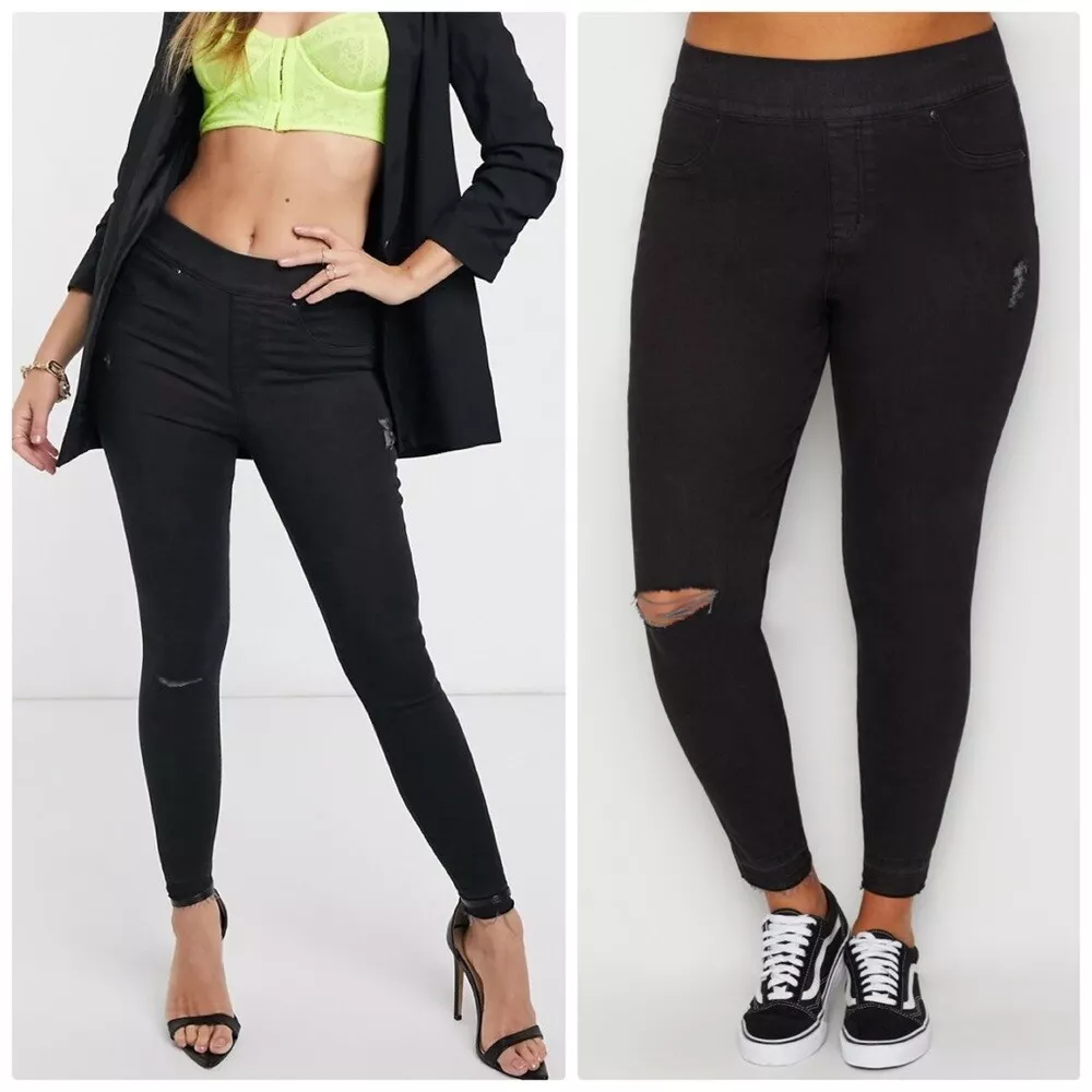 Black distressed cheap skinny jeans
