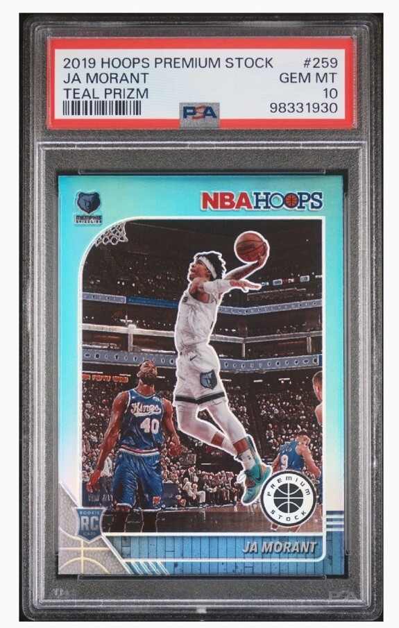 2019-20 Ja Morant Hoops Premium Stock Teal Prizm Holo #259