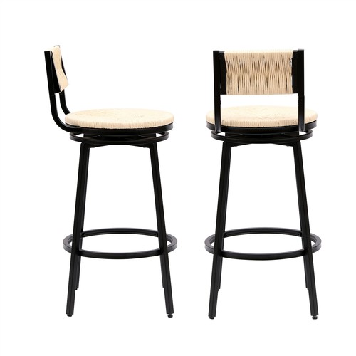 Set of 2 Bar Stools Bar Chairs Modern Kitchen Counter Height Dining Chair - Picture 33 of 51