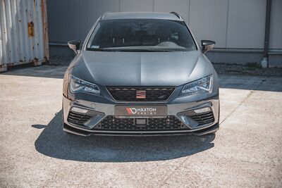 Cup Spoilerlippe Front Ansatz V.7 für Seat Leon Cupra / FR Mk3 FL schwarz Hochgl
