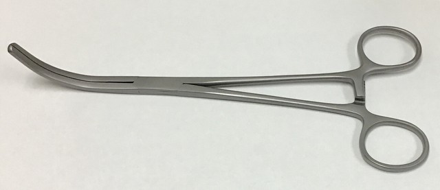 Codman 37-1096 Glover Classic Curved Clamp 1x2 Vascular Teeth 9.5” Jaw ...