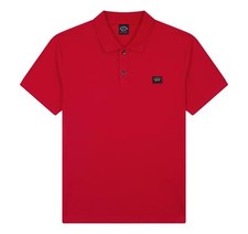 PAUL & SHARK Polo Homme Coton Piqué Bio C0P1000 577 Rouge Manche Courte