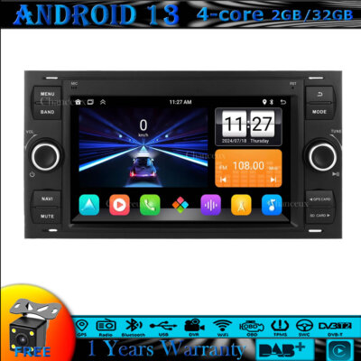 7''Android 13 Autoradio GPS SAT Nav Carplay DAB For Ford Kuga S-Max Fusion Mondeo